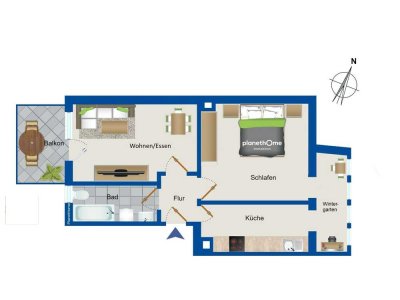 Vermietete 2,5-Zimmer Eigentumswohnung in toller Lage in Freiburg-Oberau