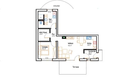 Neuwertige 2,5-Zimmer-Erdgeschosswohnung mit Einbauküche in Erolzheim