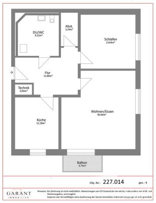 Neue  2 Zimmer-Wohnung im 2. Obergeschoss mit Balkon