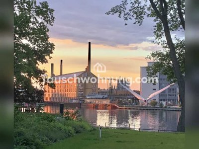 Tauschwohnung: Wohnung mit Terasse und Garten direkt an der Spree