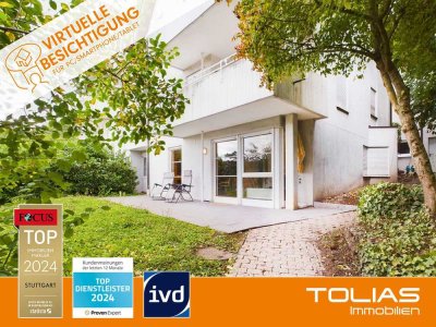 Moderne 2-Zimmer-Wohnung mit Terrasse und Garten in Stuttgart-Botnang