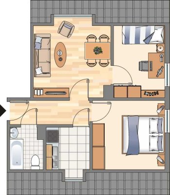 2-Zimmer-Wohnung in Dortmund Benninghofen-Loh