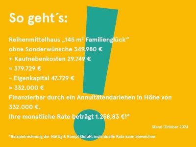 Grantierte zeitnahe Fertigstellung! 145 m² Familienglück in Jülich - Ihr Reihenmittelhaus!