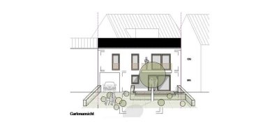 Neubau eines 2-Familienwohnhauses mit Garten in ruhiger 2. Reihe