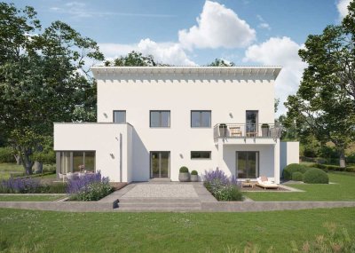 doppelt bauen, doppelt sparen: Zweifamilienhaus für Selbermacher | massa haus „FamilyStyle 20.04 P“