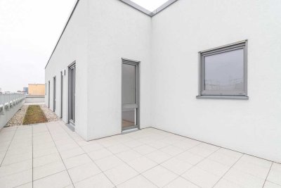 Der perfekte Rückzugsort? Diese Dachterrasse in Ihrer neuen Penthouse-Wohnung im FRANKY!