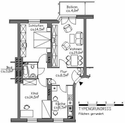 Frisch renoviert! 3-Zimmer-Wohnung mit 68,29m² sofort verfügbar