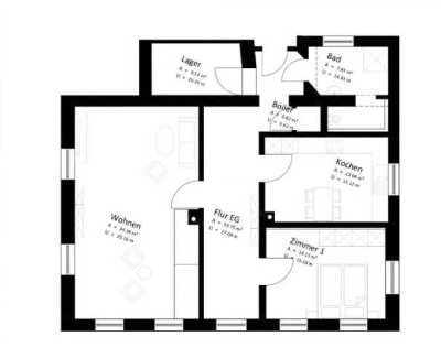 Erstbezug nach Sanierung: 2 Zimmer Erdgeschoss Wohnung mit eigenem Garten