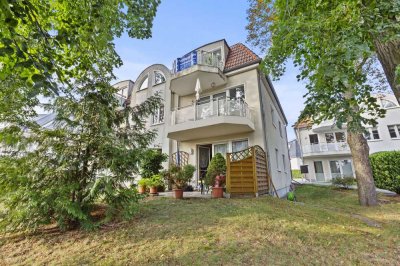 Mit Terrasse und kleinem Garten nahe See Große Krampe