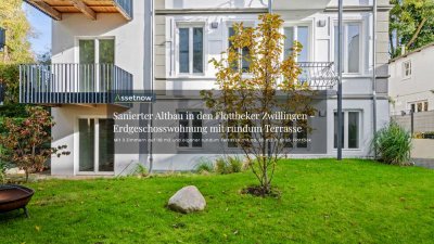 Sanierter Altbau in den Flottbeker Zwillingen - mit eigener rundum Terrasse in Flottbek