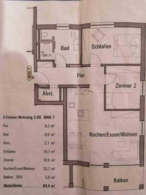 Sehr helle Neubauwohnung in Erstbezug in Primisweiler