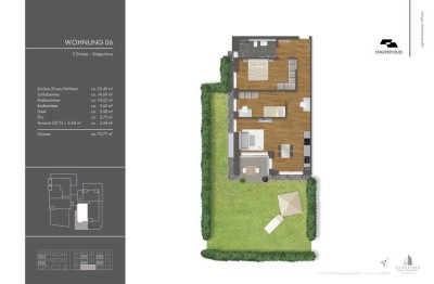 sonnige 3-Zimmer-Wohnung mit großzügigem Gartenanteil