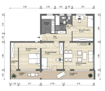 Stilvolle, gepflegte 4-Zimmer-Wohnung mit geh. Innenausstattung mit Balkon und EBK