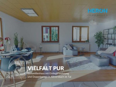 VIELFALT PUR - Einfamilienhaus mit Einliegerwohnung und Doppelgarage in Allmersbach im Tal