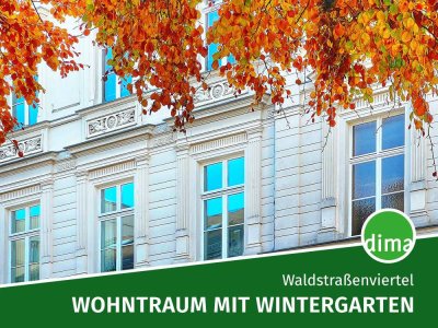 TOP LAGE | Denkmalperle mit Blick ins Grüne, sonnigem Wintergarten, Einbauküche und mehr