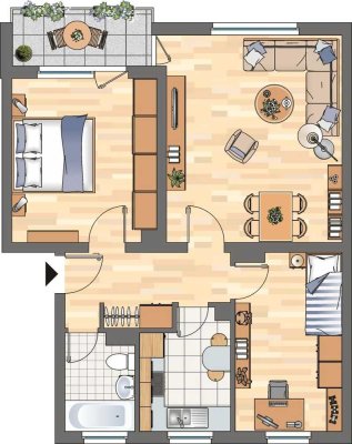 Schöne 3Zimmerwohnung mit Balkon