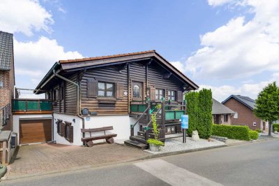 Einzigartiges Holz-Blockhaus in Tiroler Stil. Alpenflair im Selfkant – Hillensberg!