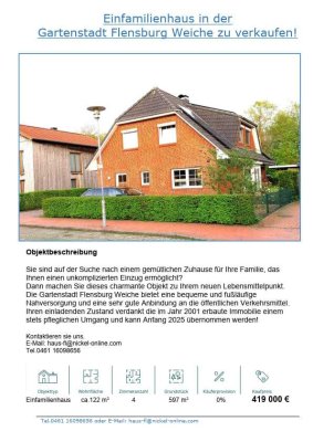 Einfamilienhaus in der Gartenstadt Flensburg-Weiche