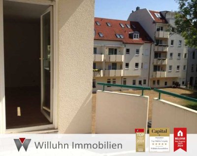 zuverlässig vermietete Eigentumswohnung mit Balkon & Tiefgaragenstellplatz in Leipzig-Leutzsch