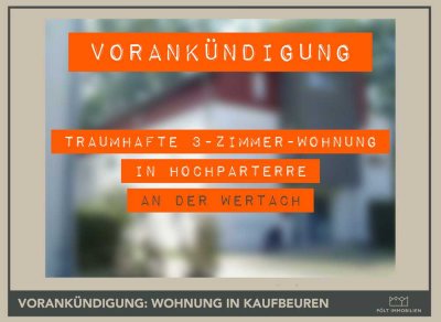 Traumhafte 3-Zimmer-Wohnung in Hochparterre an der Wertach