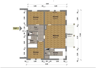 Großzügige Wohnung im Zentrum von Saalfelden zu vermieten