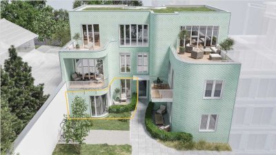 Erdgeschosswohnung 63,21 m² mit Patio und Terrasse