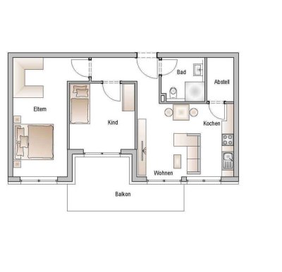 bezugsfreie Dreizimmerwohnung inklusive PKW-Stellplatz, Haus mit Personenaufzug und KFW-Effizienz 55