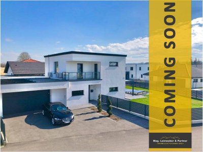 COMING SOON! Moderne Luxusvilla mit Pool, PV - Anlage, Terrasse, Doppelgarage und XXL - Carport Mühlbach /Kirchheim im Innkreis