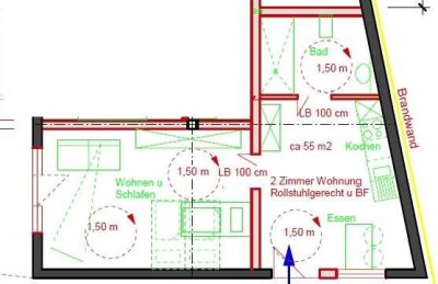 helle barrierefreie 2 Zimmer Wohnung