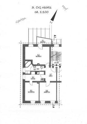 BS-östl. Ringgebiet, 3 Zi-Altb.- Whg. mit Balkon u. Einbauküche, Nähe Menzelstr.