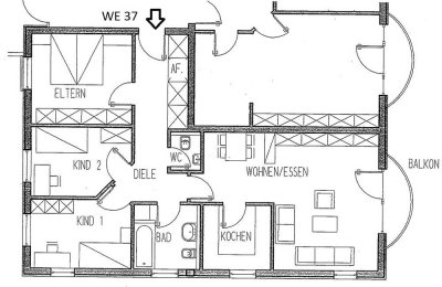 4-Zimmer-Wohnung in Güstrow (WE37)