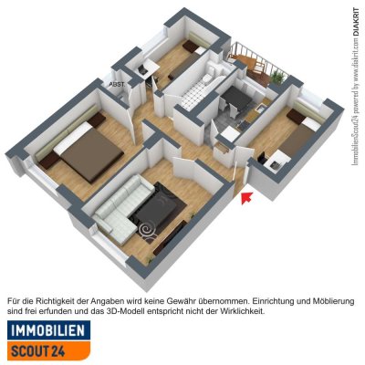 4 Zimmer Wohnung mit Balkon - Erstbezug nach Renovierung (E0028)