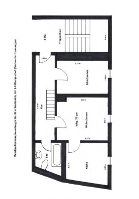 Wunderschöne 4-Raum-Wohnung im HH, 3-Obergeschoß-Dachgeschoß