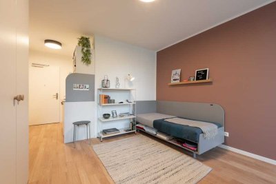 ++ Möbliertes Studioapartment mit Dachterrasse im Herzen vom Barmbek-Süd++