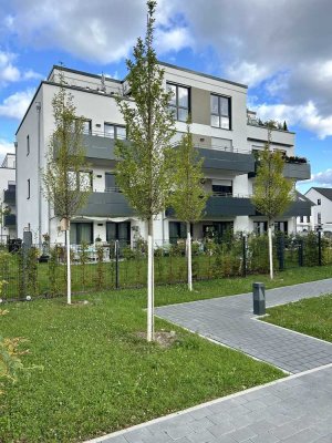 Neuwertige und teilmöblierte 2-Raum-Wohnung mit Balkon und hochwertiger Einbauküche in Groß-Gerau