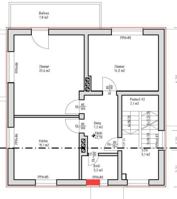 Lichtdurchflutete Dachgeschosswohnung