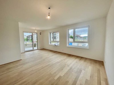 Groß, hell, energiesparend: 3-Zimmer-Wohnung im
Neubau mit Bergblick