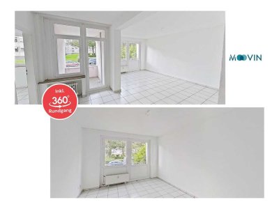 Helle 3-Zimmer-Wohnung mit Balkon und Badewanne