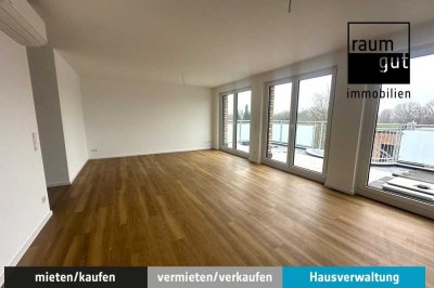 Modernes Wohnen mit Rheinblick:  2-Zimmer-Neubauwohnung mit Terrasse in Düsseldorf Kaiserswerth