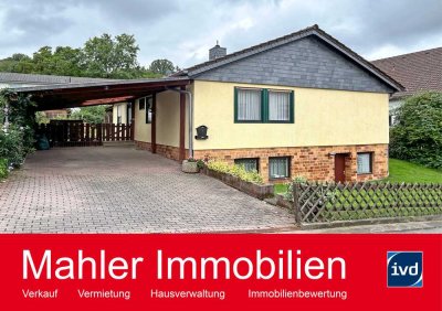 Gepflegter Bungalow mit Carport und großem Garten in Elmshausen