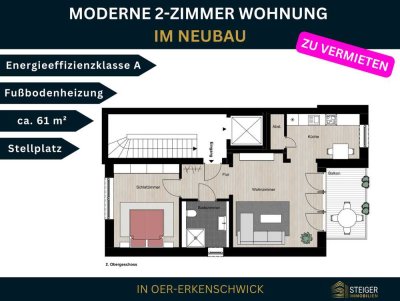 Seniorengerechtes Wohnen: 2 Zimmer mit Balkon und Stellplatz