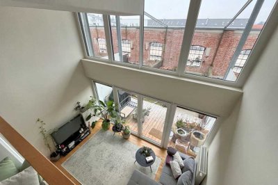 Moderne 3 Zimmer Loft-Wohnung mit offener Galerie und großer Dachterrasse, Bamberg Alte Seilerei