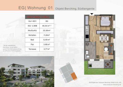 Sonnige Eckwohnung mit Atmosphäre in den Sulzauen - Berching