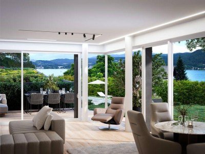 Gartenwohnung am Wörthersee mit Infinity-Pool