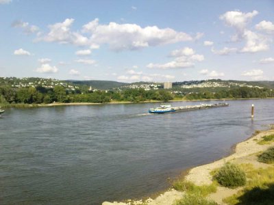 Hochwertig möbelierte, neu renovierte, 2-ZW mit direktem Rheinblick u. Balkon in Koblenz-Kesselheim