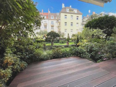 1,5-Zi-Wohnung mit traumhafter Terrasse und  Zugang zum Garten - zentr. Lage Westend nähe U-Bahn !