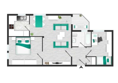 3-Zimmer K B B - Wohnung zwischen Weinreben