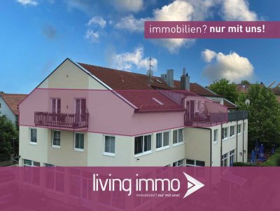 Zentral gelegene 3-Zimmer-Dachgeschosswohnung: Dachterrasse, Balkon & Stellplatz in Neuburg a. Inn