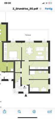 Stilvolle, neuwertige 3-Zimmer-Wohnung mit Terrasse und Einbauküche in Bad Saarow inkl. Gartenanteil