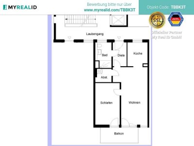 Moderne 2-Zimmer Wohnung mit großem Balkon - Neubau EOF II - Mindestbelegung 2 Personen